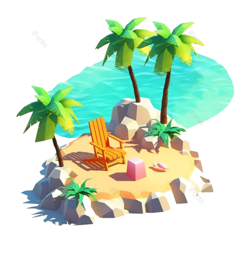 夏天图片,海洋元素,城堡PNG,度假免抠素材